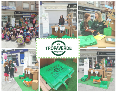 O concello de Vilagarcía conmemorou o día mundial da reciclaxe coa Tropa Verde
