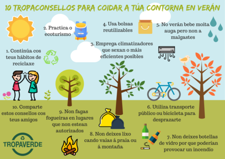 Tropaconsellos para coidar da nosa contorna en verán